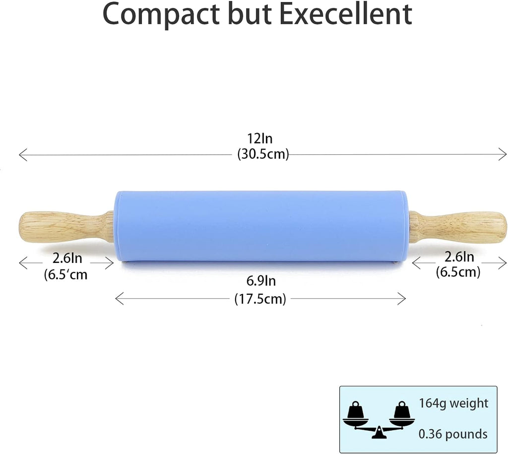 Silicone Rolling Pin for Baking – Non-Stick & Easy Clean