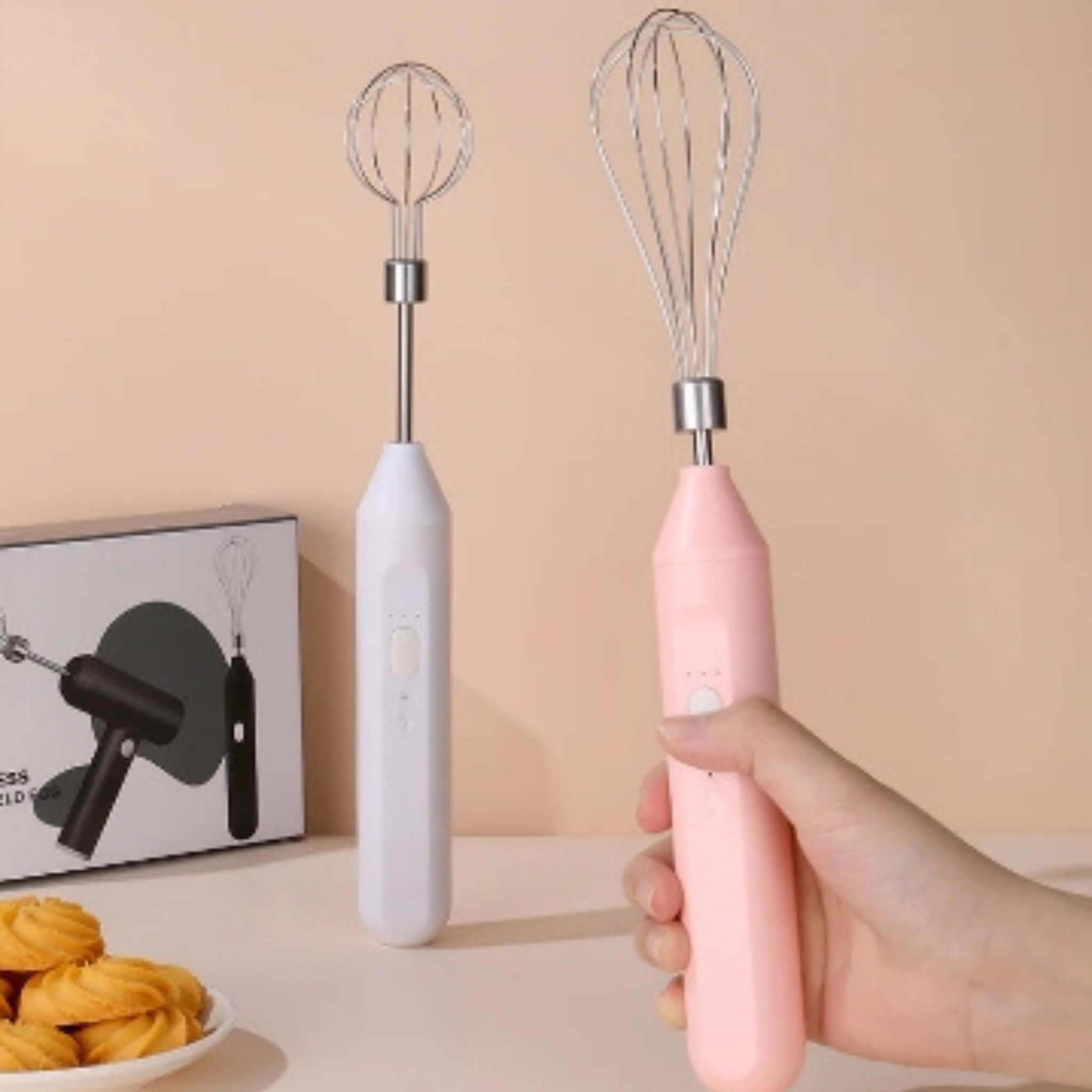 Handheld Electric Whisk – Wireless Mini Mixer for Baking